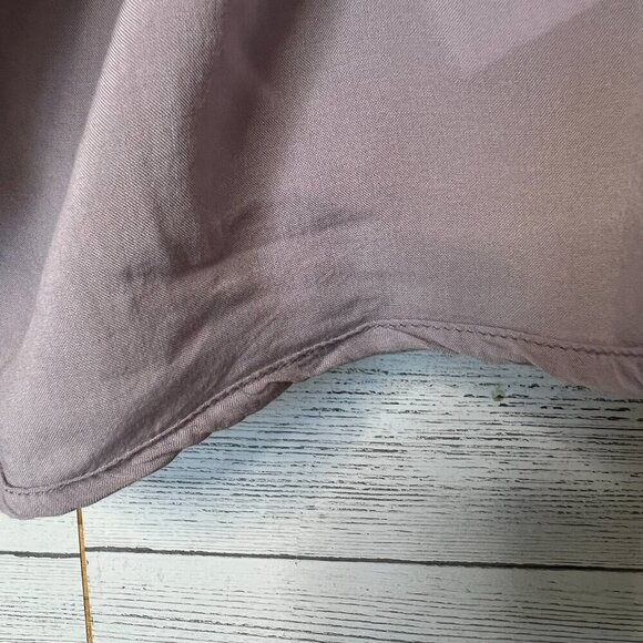 Silence + Noise Dress Womens SZ Large Ella Printed Crepe Mauve Geometric Button - Picture 14 of 16